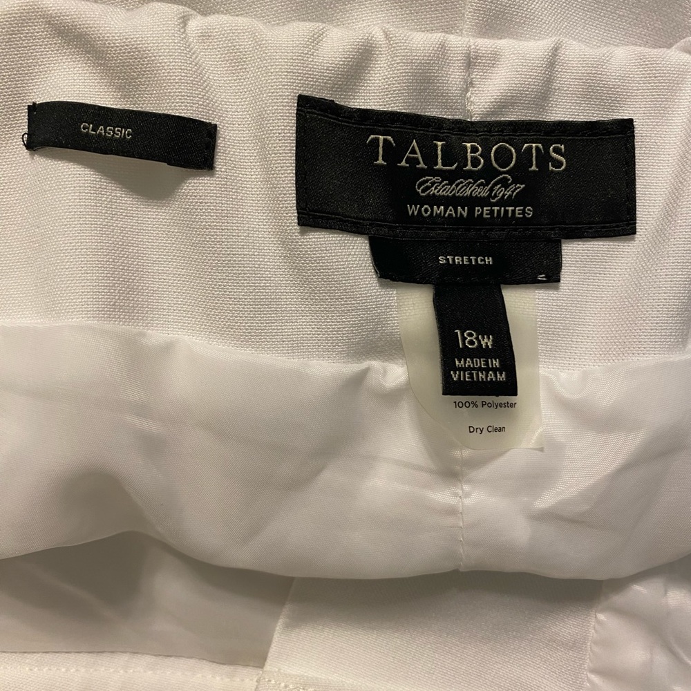 Talbots White Dress Capris EUC - Picture 3 of 4